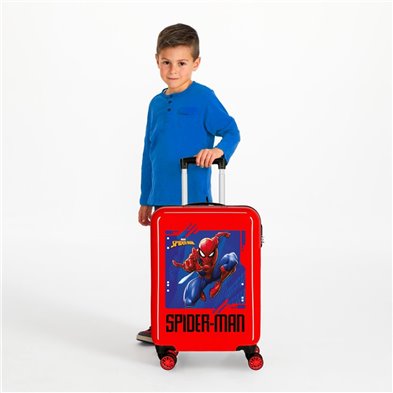 Maleta de cabina Spiderman Street rígida en rojo