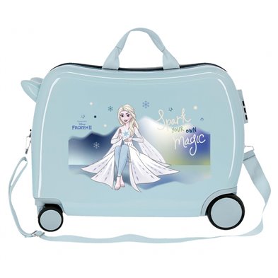 Maleta infantil Frozen Spark your own magic con ruedas multidireccionales Azul