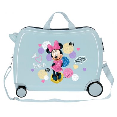 Maleta infantil 2 ruedas multidireccionales Love Minnie Heart Azul