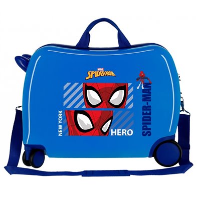 Maleta Infantil Spiderman Hero 2 ruedas multidireccionales Azul