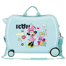 Maleta infantil 2 ruedas multidireccionales Enjoy Minnie icon turquesa
