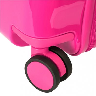 Maleta infantil Disney Minnie Wild Flower con 2 ruedas multidireccionales Fucsia