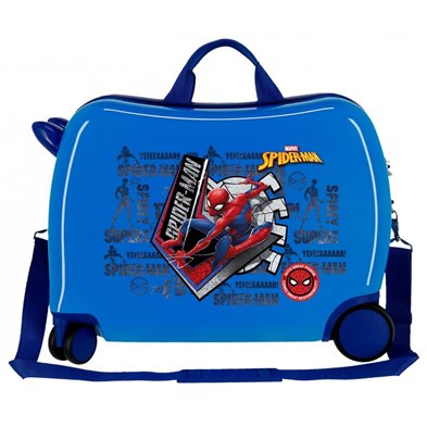 Maleta Infantil Spiderman Great Power 2 ruedas multidireccionales Azul