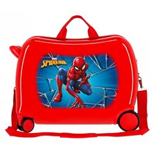 Maleta infantil Spiderman Black 2 ruedas multidireccionales Rojo