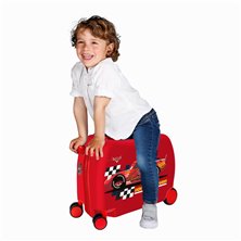 Maleta infantil 2 ruedas multidireccionales McQueen Roja