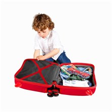 Maleta infantil 2 ruedas multidireccionales McQueen Roja