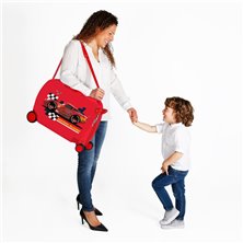 Maleta infantil 2 ruedas multidireccionales McQueen Roja