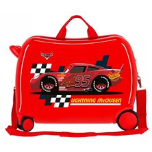 Maleta infantil 2 ruedas multidireccionales McQueen Roja