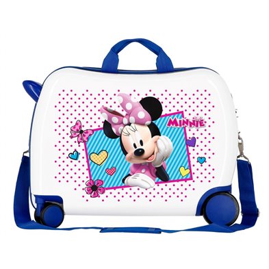 Maleta infantil 2 ruedas multidireccionales Minnie Joy Azul