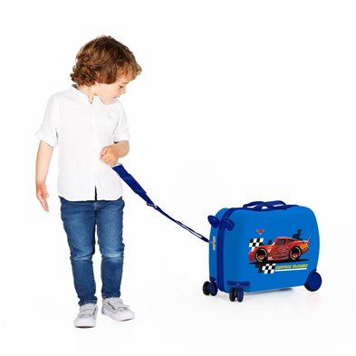 Maleta infantil 2 ruedas multidireccionales McQueen Azul
