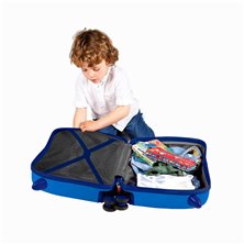 Maleta infantil 2 ruedas multidireccionales McQueen Azul