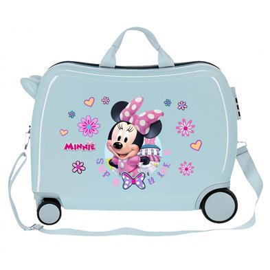 Maleta infantil Minnie Super Helpers ruedas multidireccionales azul claro