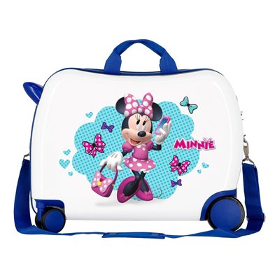 Maleta infantil 2 ruedas multidireccionales Minnie Good Mood Azul