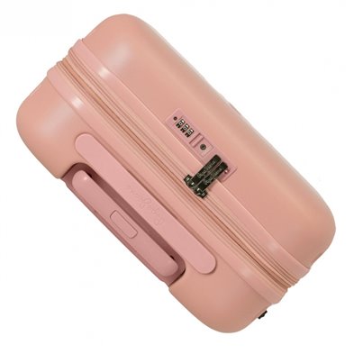 Maleta de cabina Pepe Jeans Laila rosa claro expandible rígida 55cm