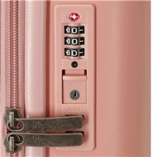 Maleta de cabina Pepe Jeans Laila rosa claro expandible rígida 55cm