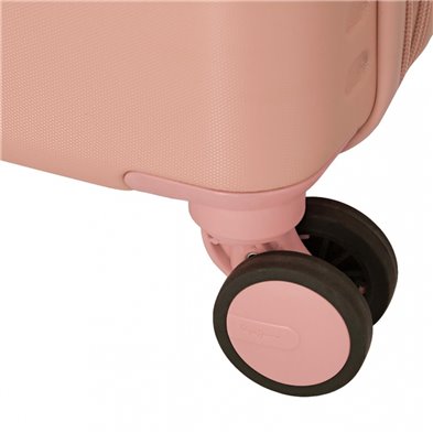 Maleta de cabina Pepe Jeans Laila rosa claro expandible rígida 55cm