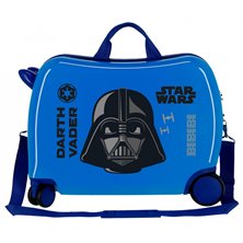 Maleta infantil 2 ruedas multidireccionales Star Wars Darth Vaider azul