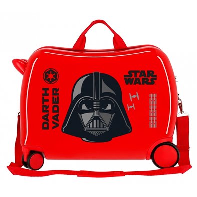 Maleta infantil 2 ruedas multidireccionales Star Wars Darth Vaider Rojo