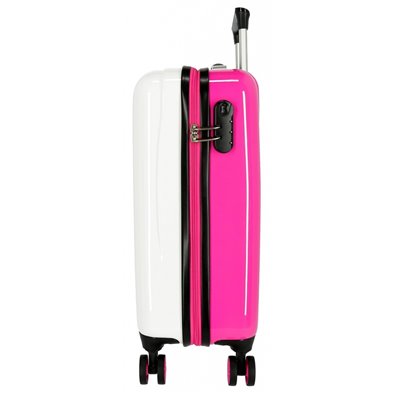 Maleta de cabina rígida 55cm Pepe Jeans Estela bco/negro/fucsia