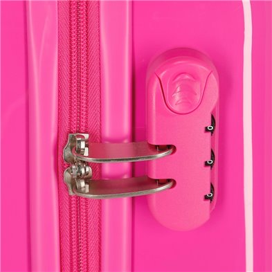 Maleta de cabina Movom Arcoiris Always Smile rígida 55cm Fucsia