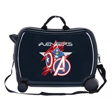 Maleta infantil 2 ruedas multidireccionales Avengers Escudo All Avengers Marino