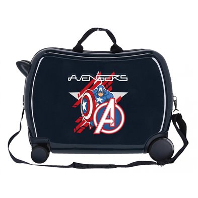 Maleta infantil 2 ruedas multidireccionales Avengers Escudo All Avengers Marino