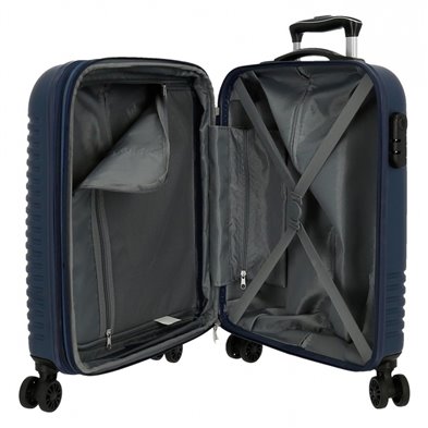 Maleta de cabina Roll Road India Rígida 55cm Azul Marino
