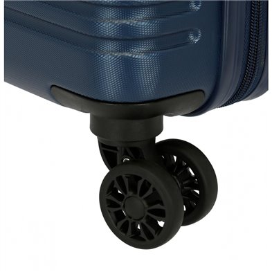 Maleta de cabina Roll Road India Rígida 55cm Azul Marino