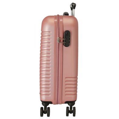 Maleta de cabina Roll Road India Rígida 55cm Nude