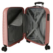 Maleta de cabina Roll Road India Rígida 55cm Nude