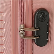 Maleta de cabina Roll Road India Rígida 55cm Nude