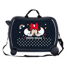 Maleta Infantil Minnie Rainbow con 2 ruedas multidireccionales Marino