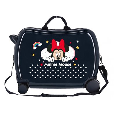 Maleta Infantil Minnie Rainbow con 2 ruedas multidireccionales Marino