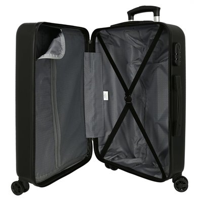 Maleta mediana Mikey Outline 65 cm Negro