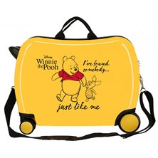 Maleta infantil 2 ruedas multidireccionales Winnie The Pooh Ocre