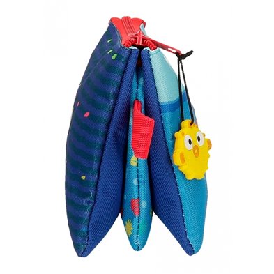 Estuche Happy Family tres compartimentos