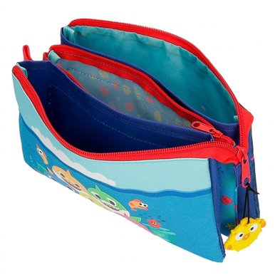 Estuche Happy Family tres compartimentos