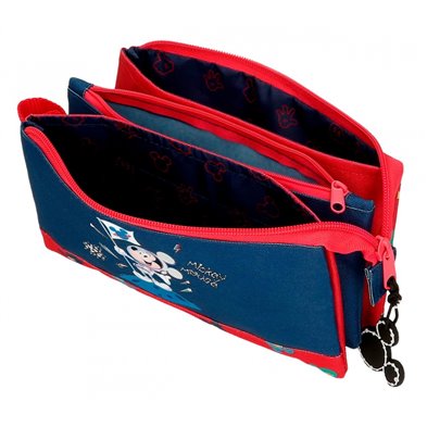 Estuche Mickey on the Moon Tres compartimentos