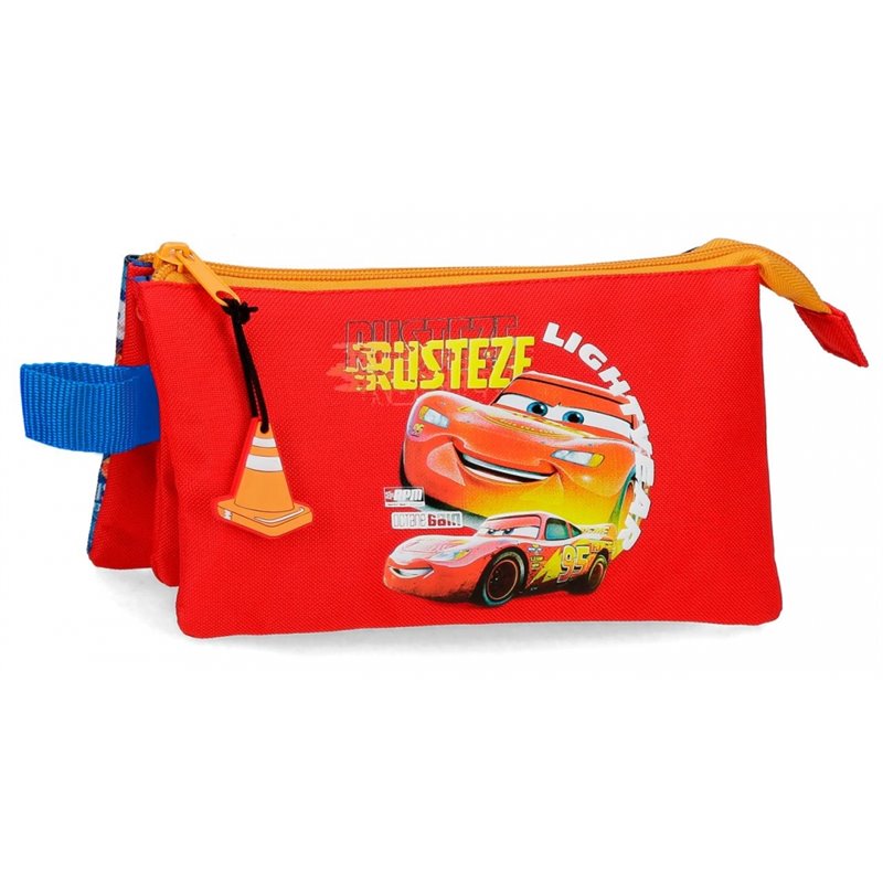 Estuche Cars Rusteze Lightyear tres Compartimentos
