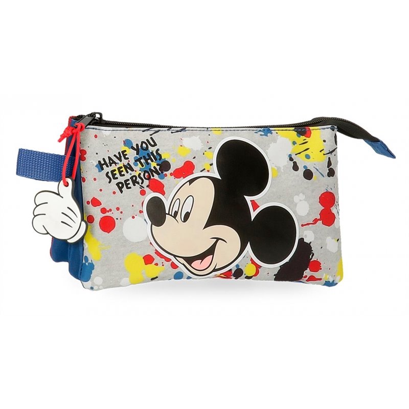 Estuche Mickey Colour Mayhem Tres compartimentos