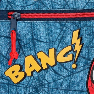 Estuche Spiderman Denim Tres Compartimentos
