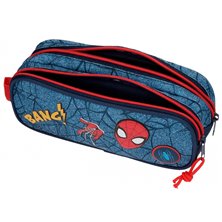 Estuche Spiderman Denim Dos Compartimentos