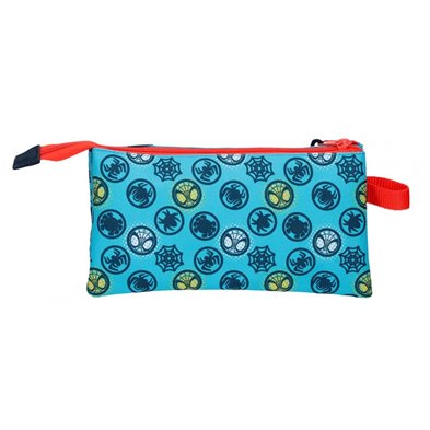 Estuche Spidey Team Tres Compartimentos
