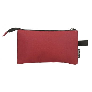 Estuche tres compartimentos Pepe Jeans Aris Evergreen Rojo Oscuro