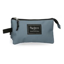 Estuche tres compartimentos Pepe Jeans Aris Evergreen Denim