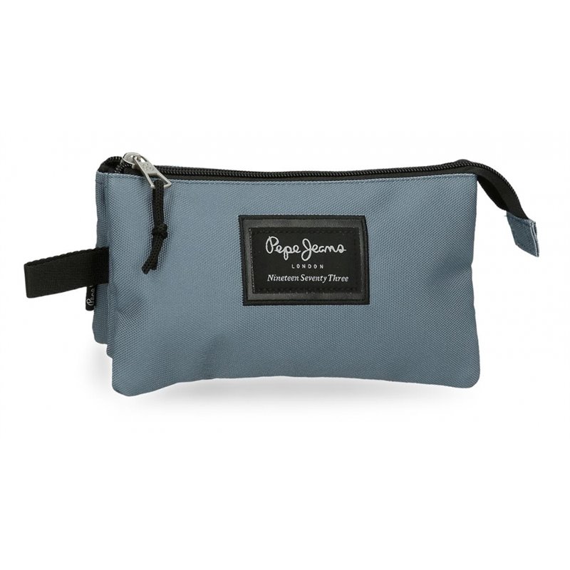 Estuche tres compartimentos Pepe Jeans Aris Evergreen Denim