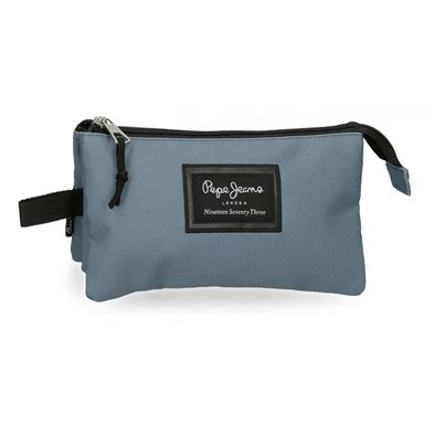 Estuche tres compartimentos Pepe Jeans Aris Evergreen Denim