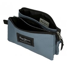 Estuche tres compartimentos Pepe Jeans Aris Evergreen Denim