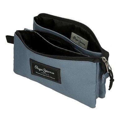 Estuche tres compartimentos Pepe Jeans Aris Evergreen Denim