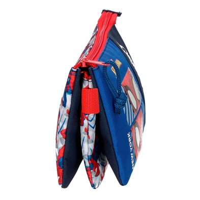Estuche Spiderman Hero tres Compartimentos